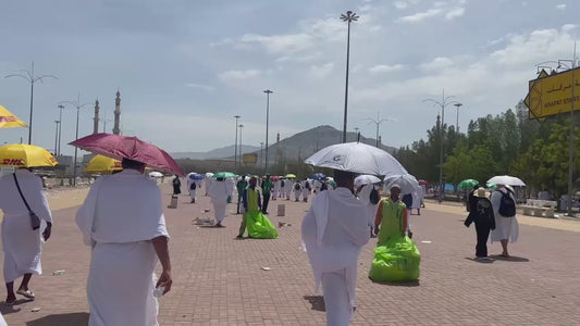 Distribute Umbrellas in the Holy Lands